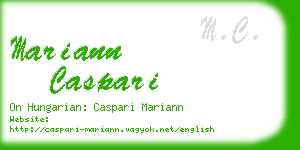 mariann caspari business card